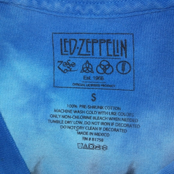 Led Zepplin US Tour 1975 Tshirt size Small tie dye - Picture 4 of 4